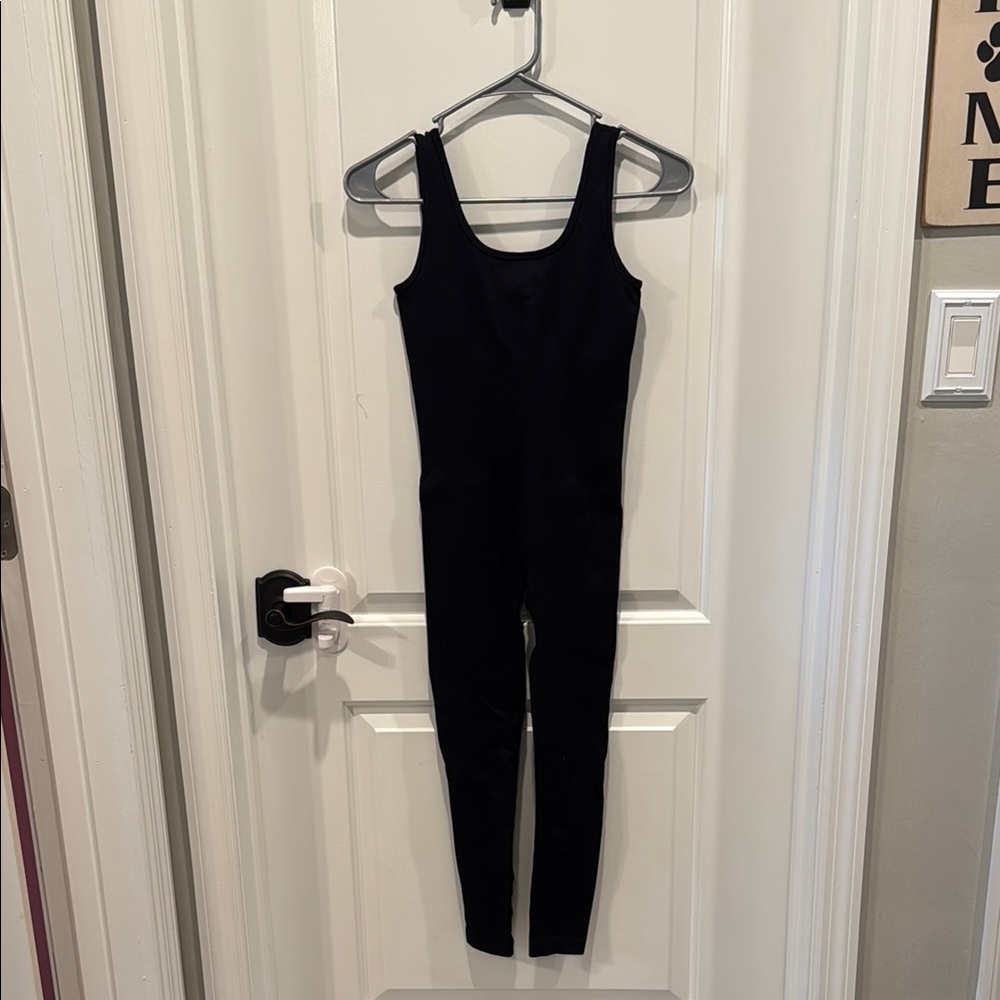 Sleek Black Jumpsuit with Tank-Style Top